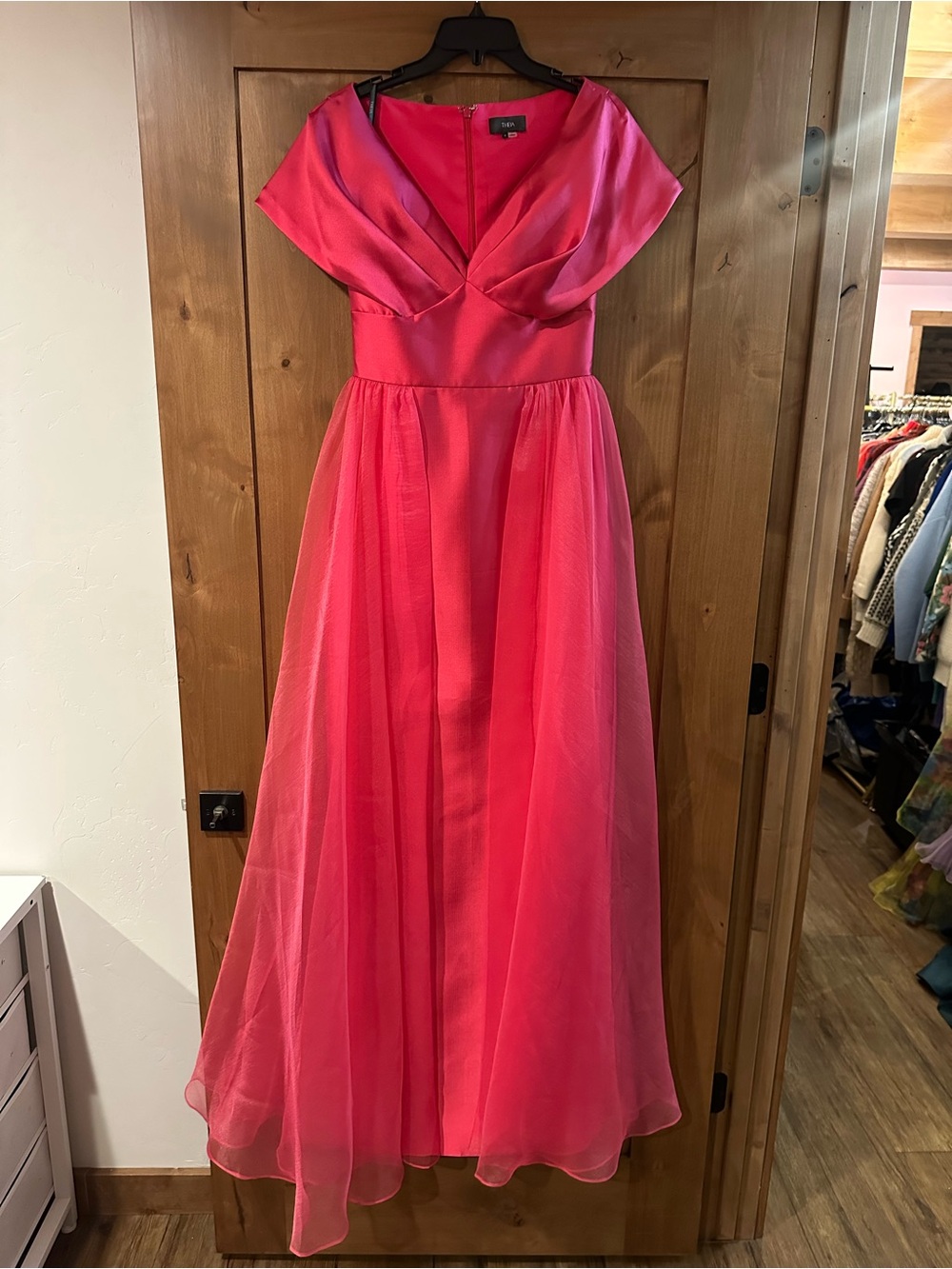 Theia Hot Pink Cocktail Dress